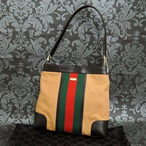 Gucci Beige Canvas Handbag! Mint Condition! See photos!
